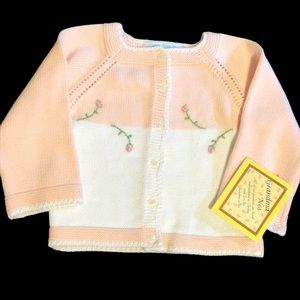 Grandma Nes knitted button down sweater 9mos